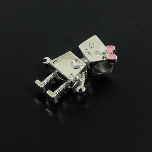 Bowknot Robot European Style Bead Charm